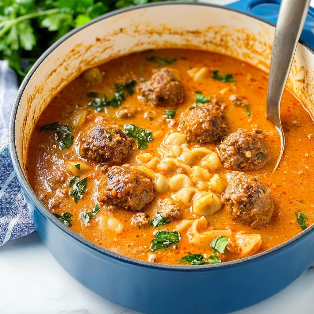 Creamy Italian Meatball Soup