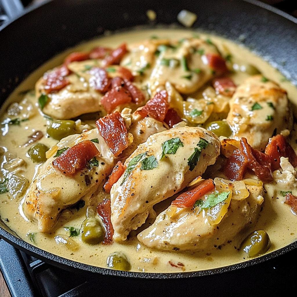 Creamy Pepperoncini Chicken Skillet
