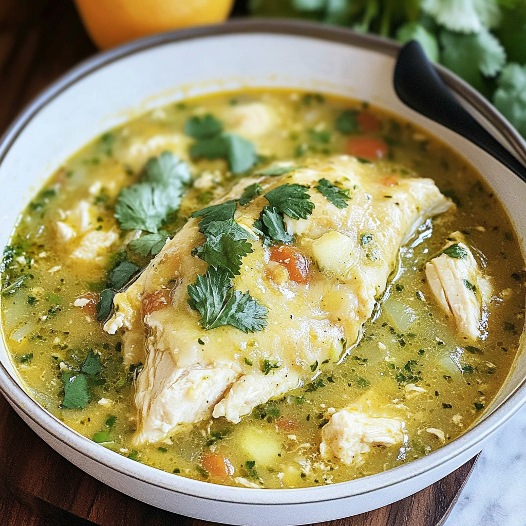 Easy Green Enchilada Chicken Soup