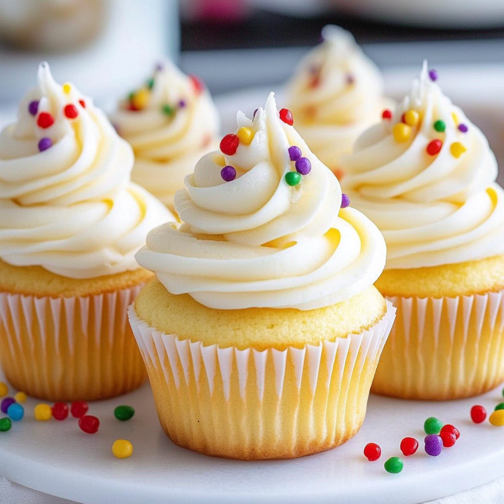Easy Vanilla Cupcakes with Buttercream Recipe