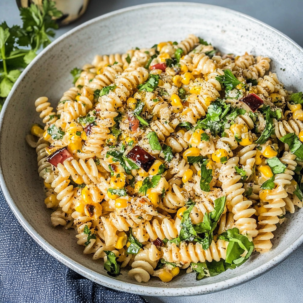 Healthy Street Corn Pasta Salad