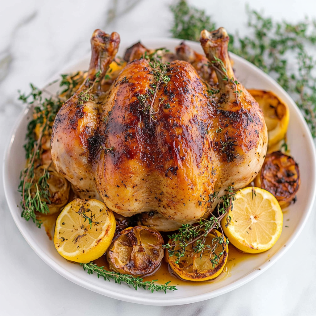 Lemon Herb Pot Roast Chicken