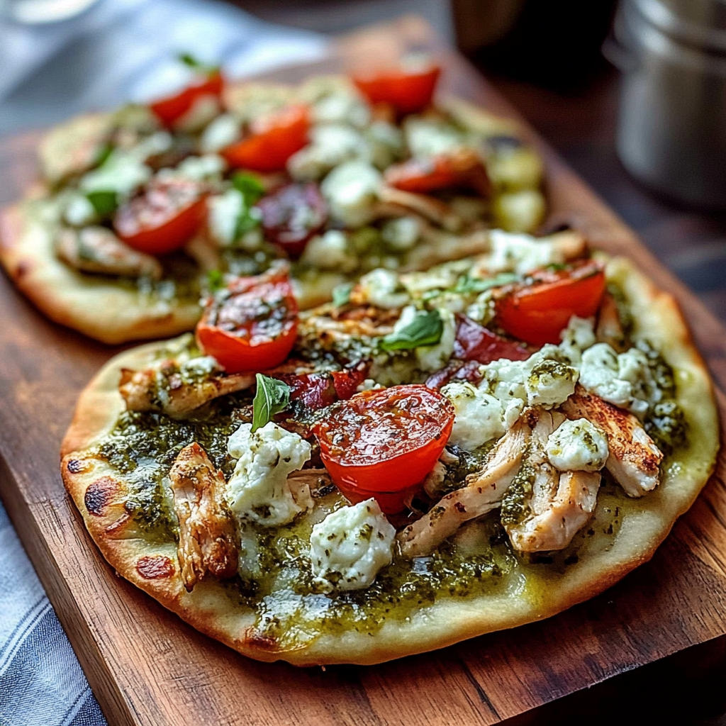 Pesto Chicken Flatbread