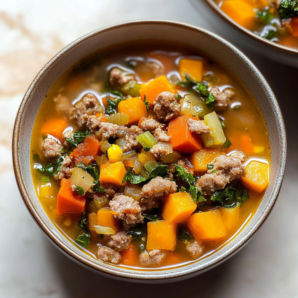 Sausage Sweet Potato Kale Soup