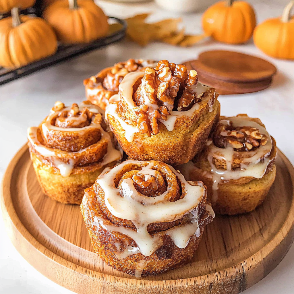 The Best Pumpkin Cinnamon Roll Muffins Ever