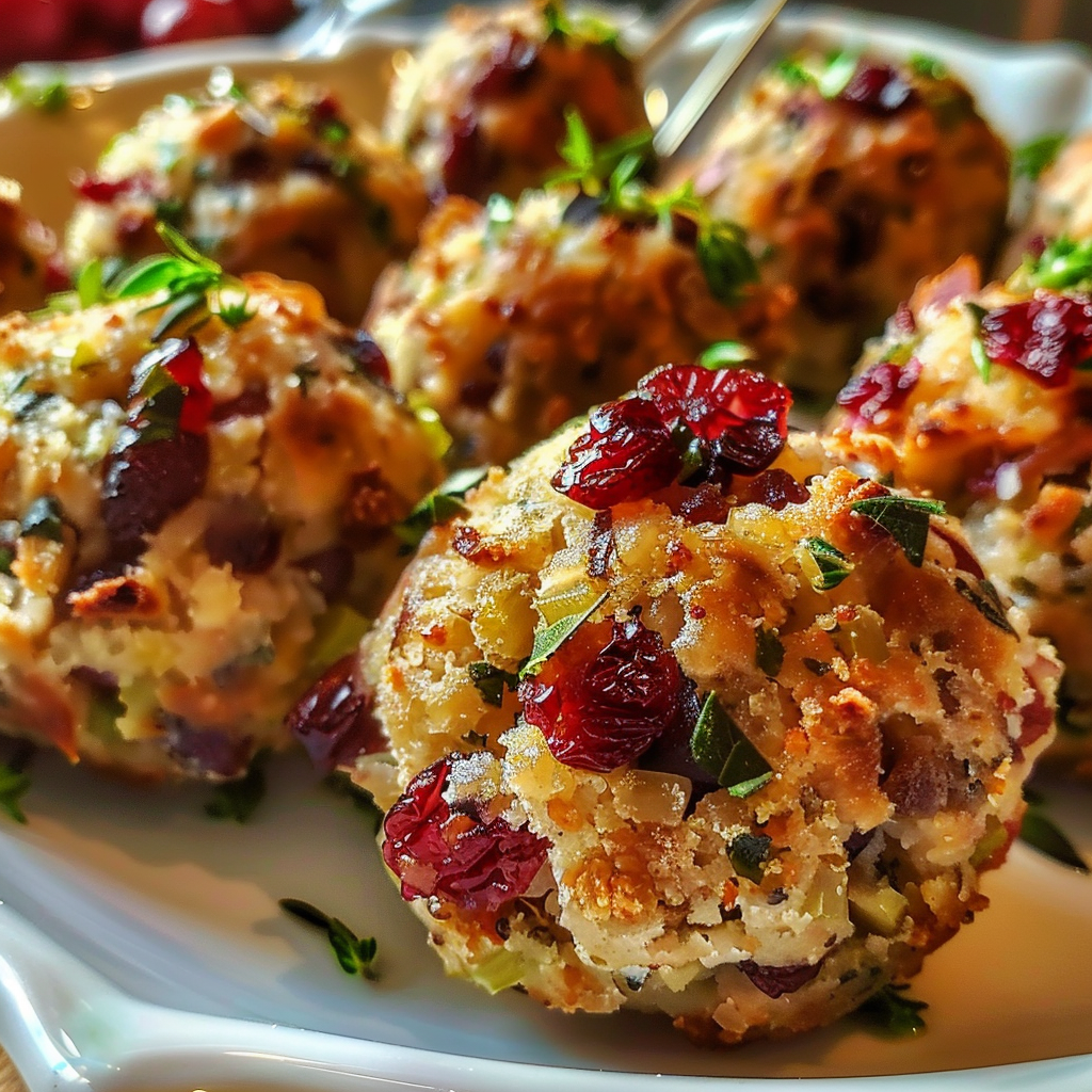 A New Holiday Favorite: Cranberry Turkey Stuffing Balls