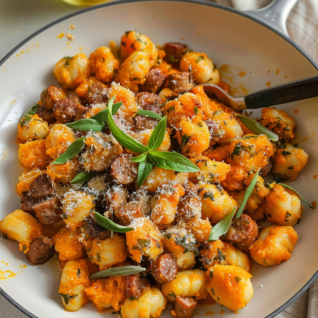 Butternut Squash Gnocchi with Sausage
