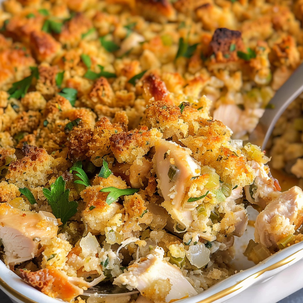 Chicken and Stuffing Casserole