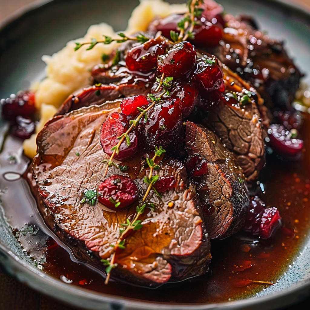 Cranberry Balsamic Roast Beef
