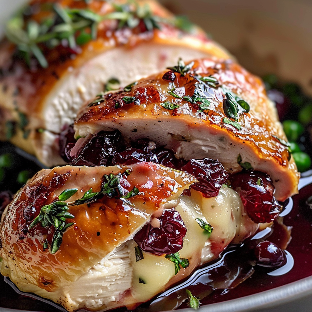 Cranberry Brie Stuffed Chicken