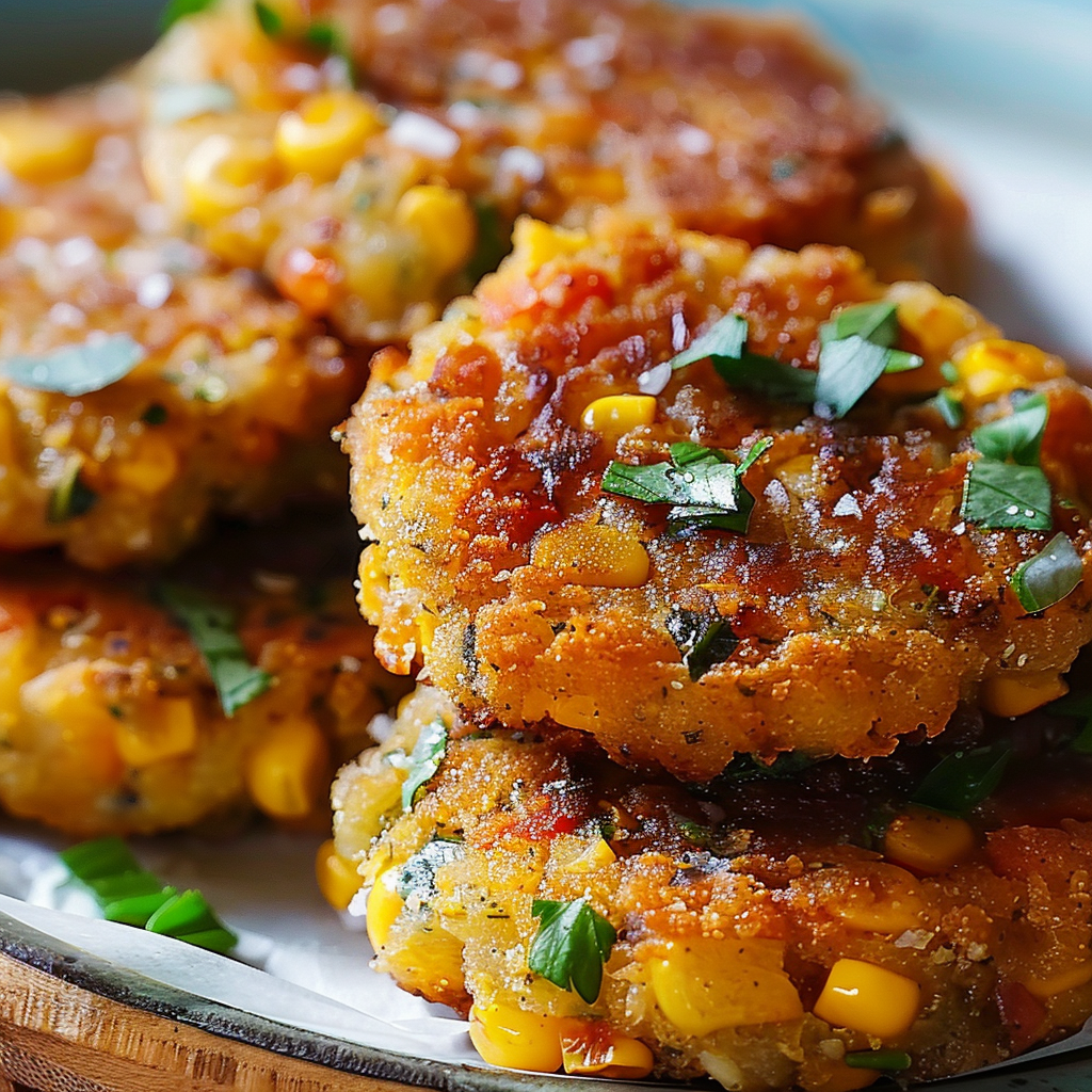 Crispy Chickpea Corn Patties