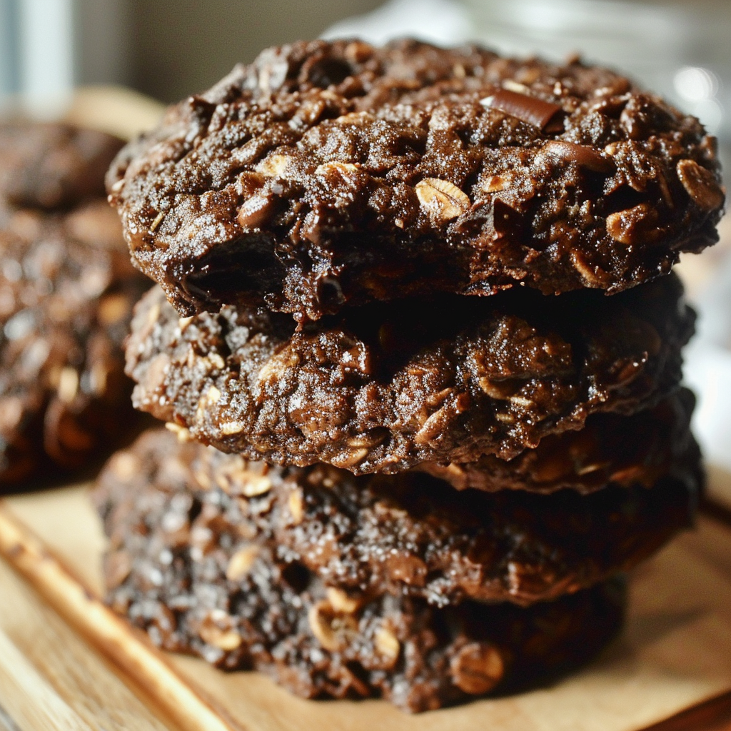 Dark Chocolate Oatmeal Cookies