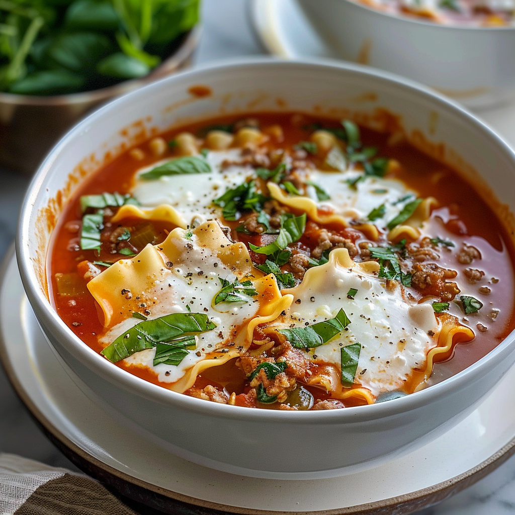 Easy Lasagna Soup