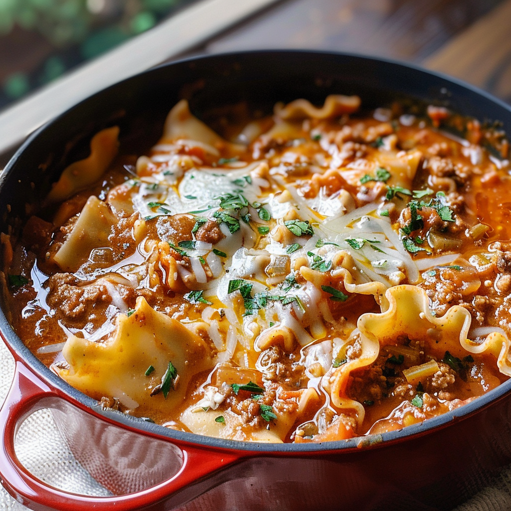Easy One Pot Lasagna Soup