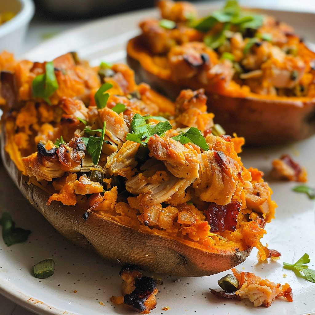 Easy Turkey Stuffed Sweet Potatoes