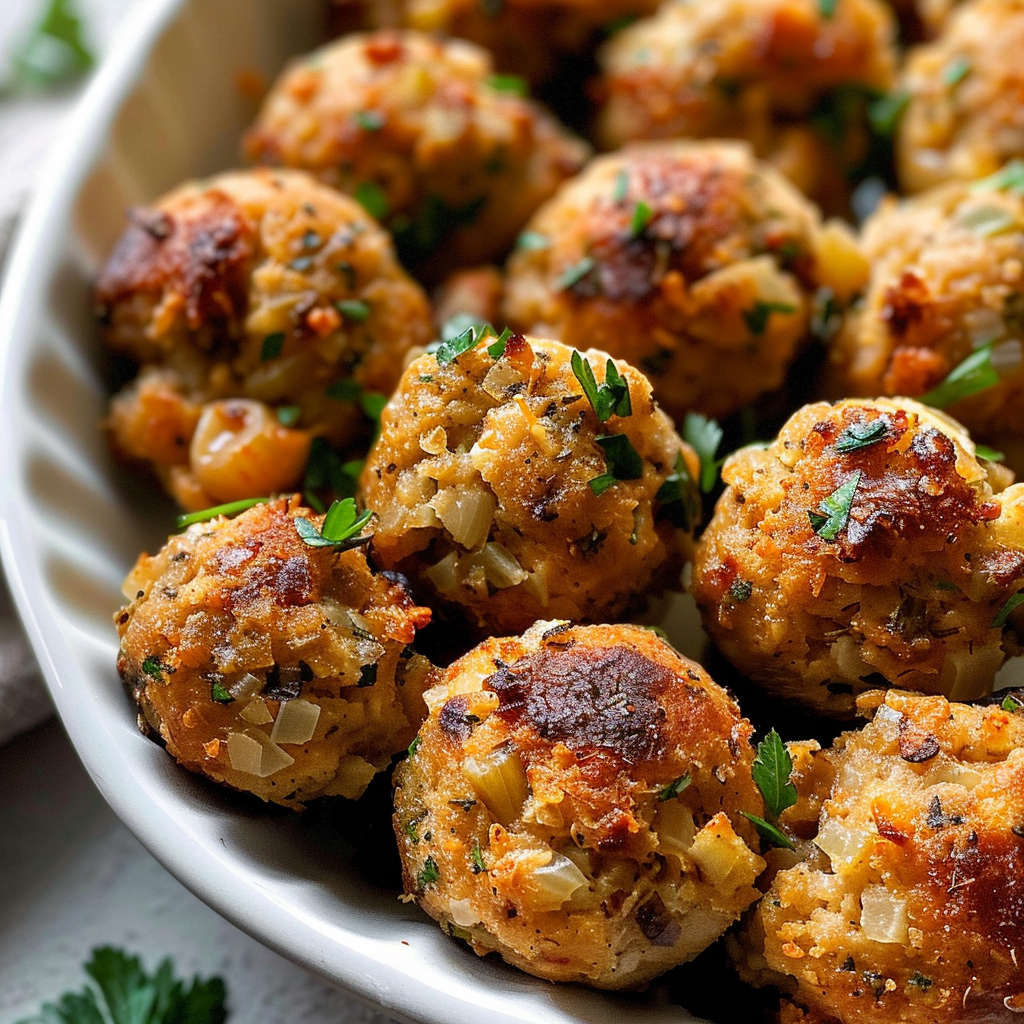 Easy Turkey Stuffing Balls