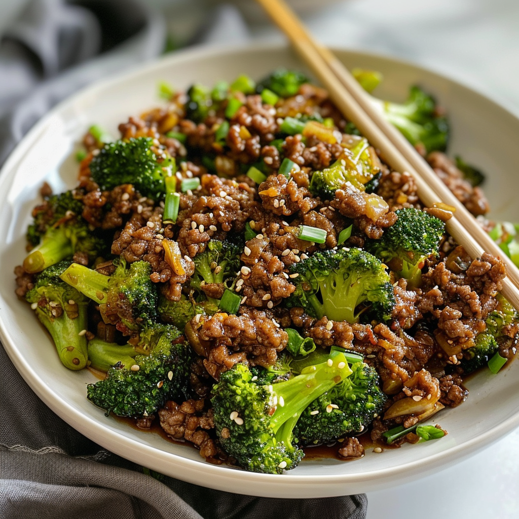 Ground Beef and Broccoli Stir Fry