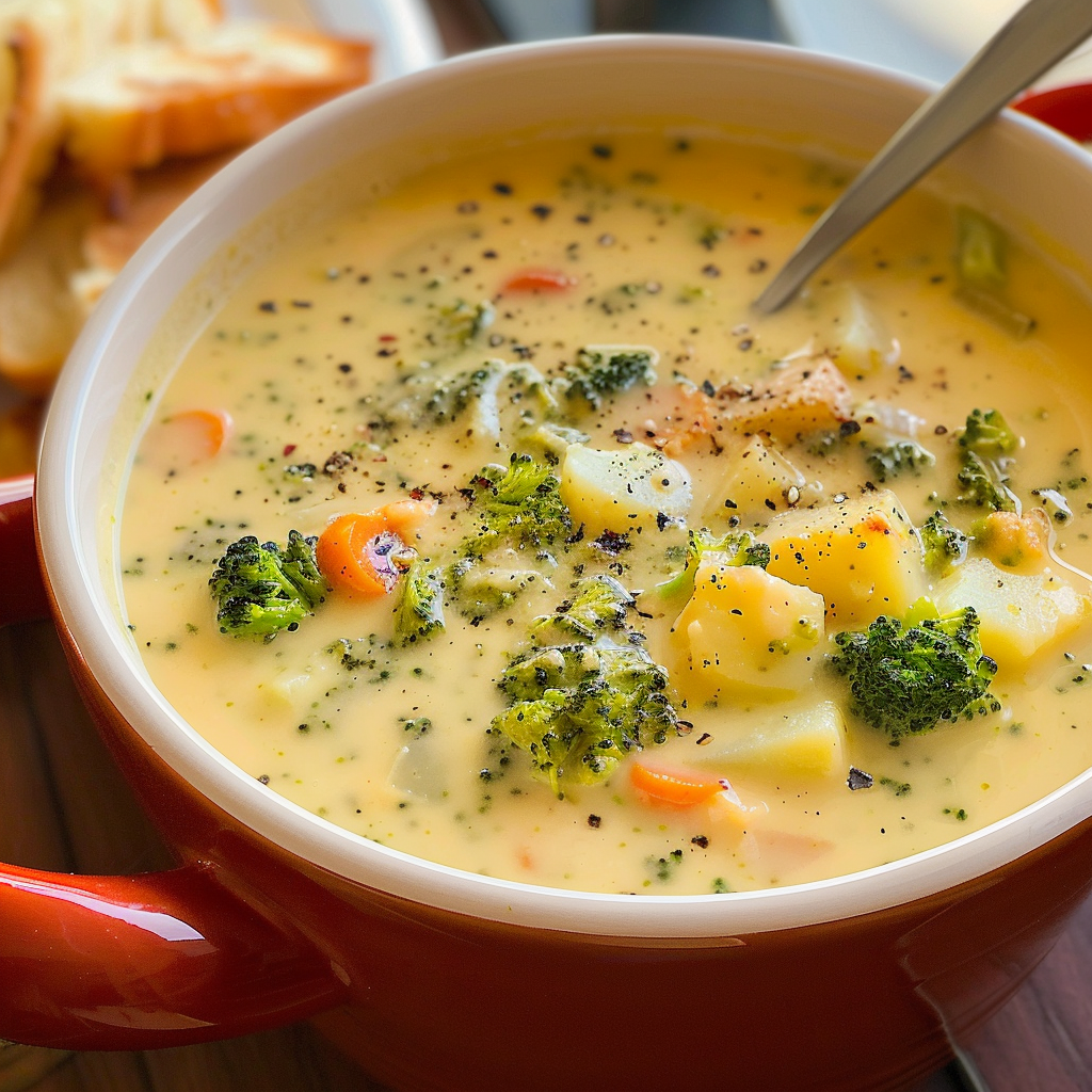 Hearty Loaded Broccoli Cheese Potato Soup