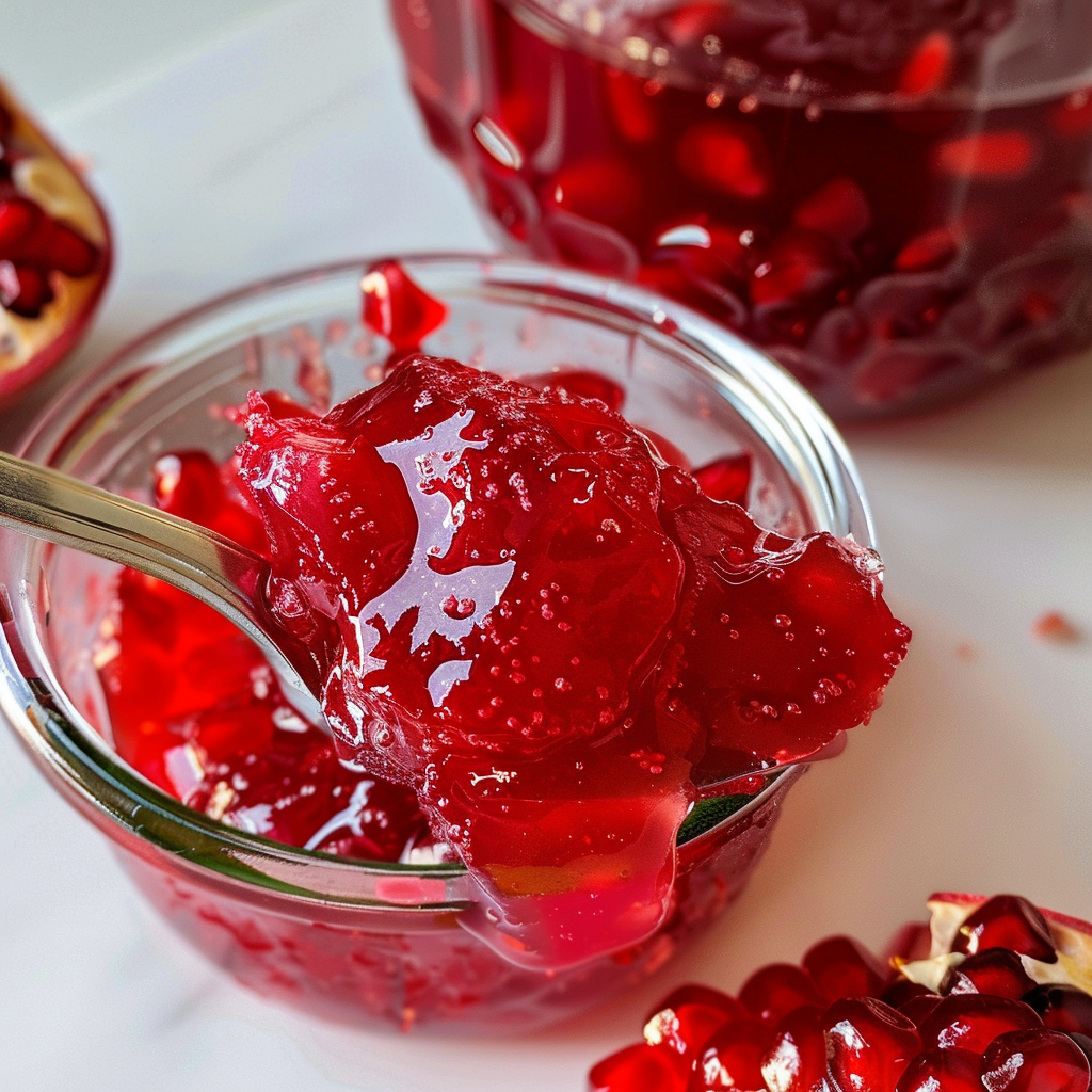 Homemade Pomegranate Jelly From Juice
