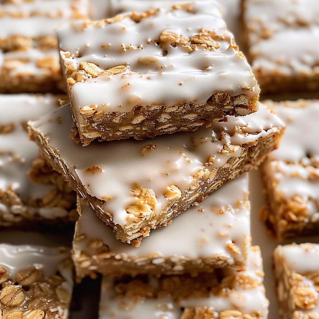 Iced Oatmeal Cookie Bars