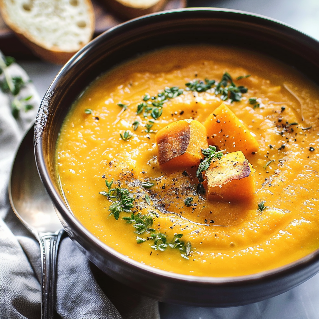 Savory Sweet Potato and Carrot Soup