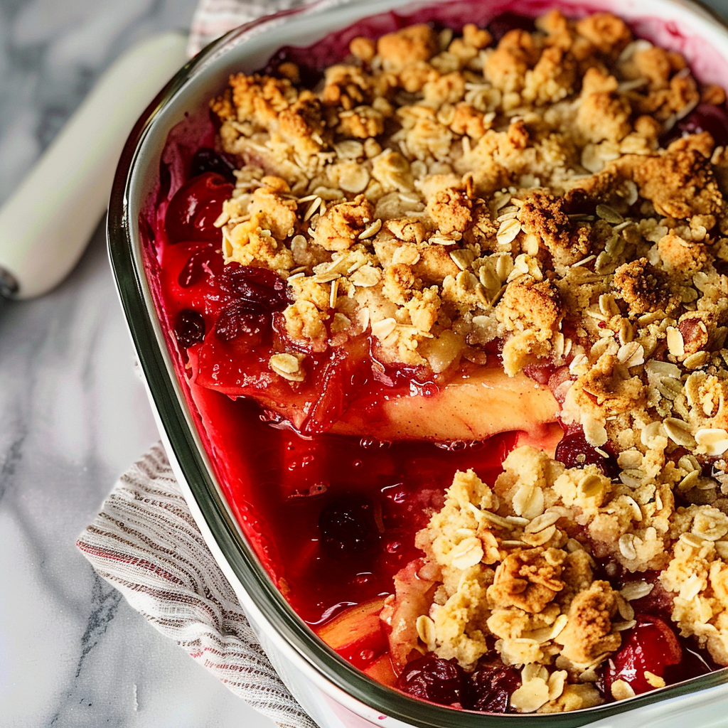 Spiced Cranberry Apple Crumble