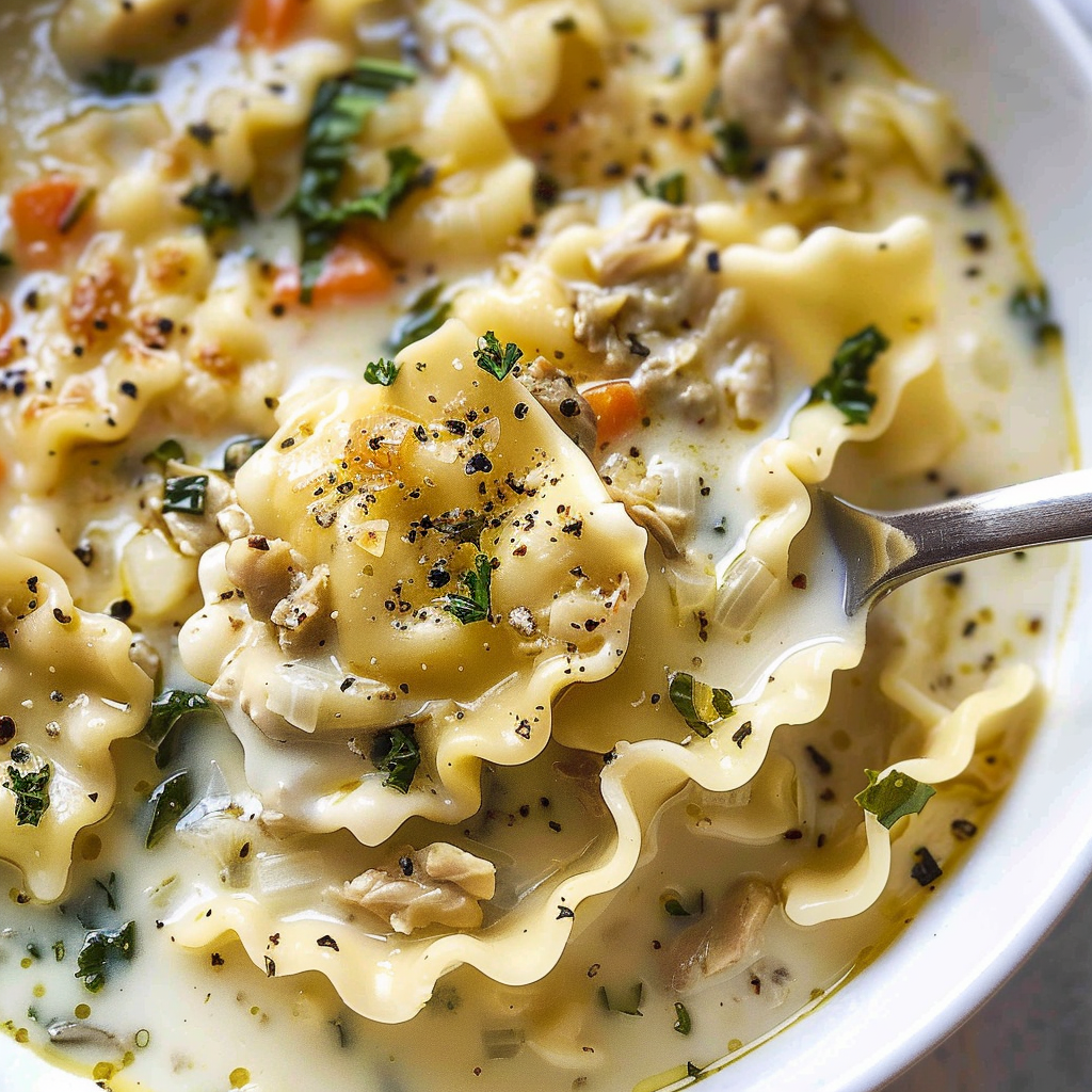 White Lasagna Soup