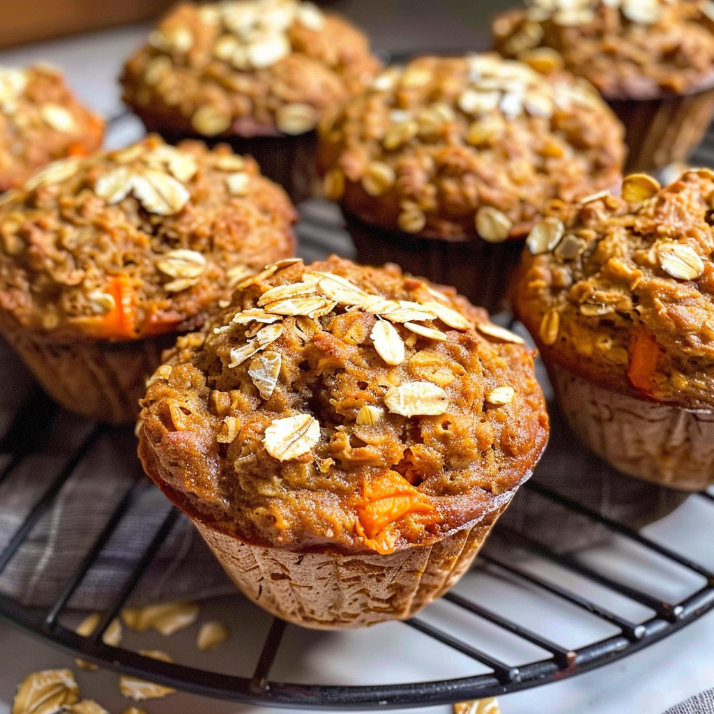Banana Carrot Oatmeal Muffins