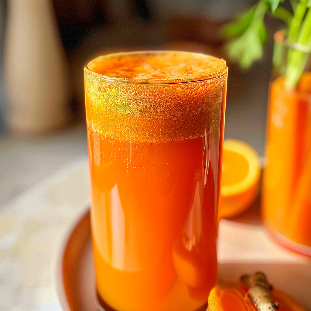Carrot Juice Recipe with Orange & Ginger