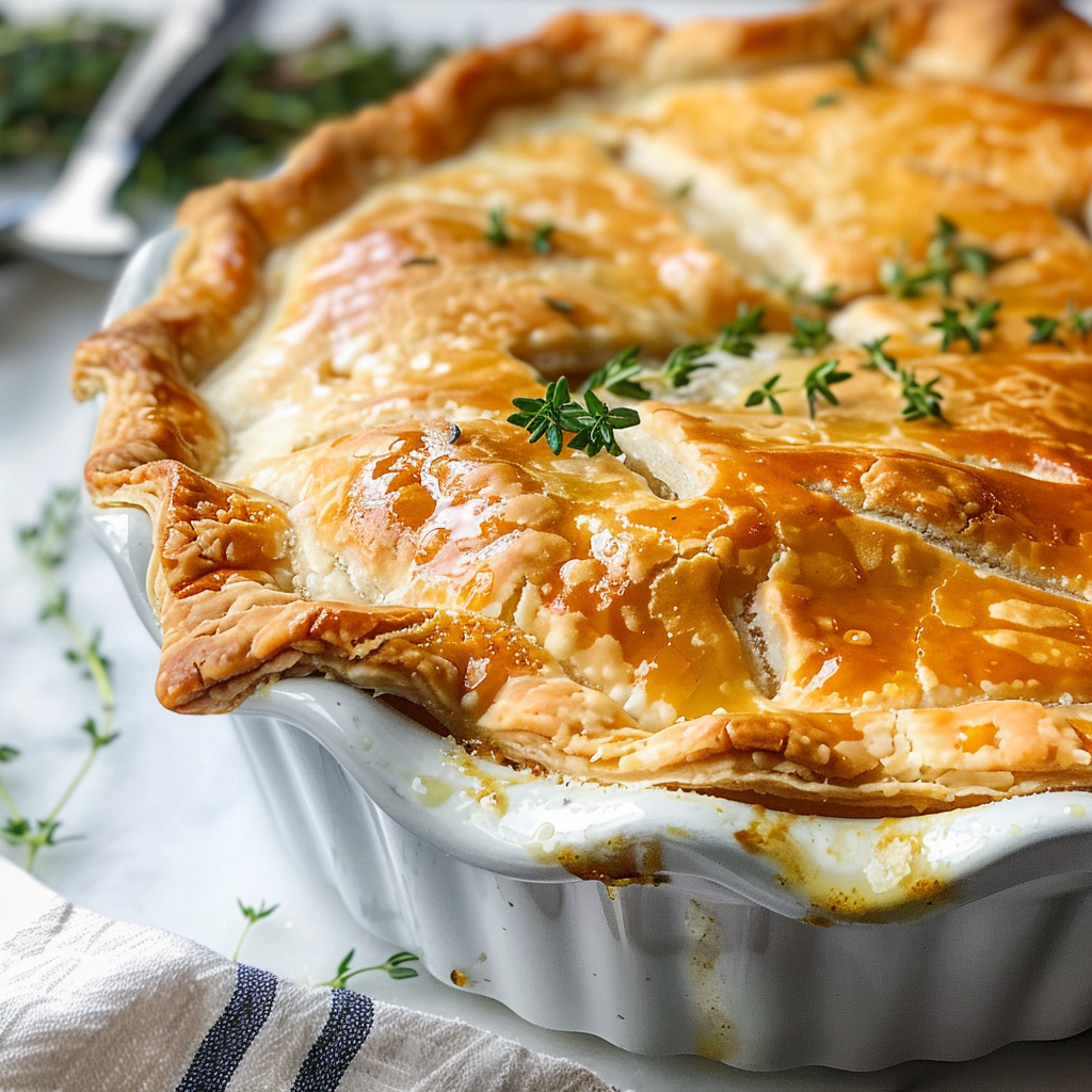 Chicken Pot Pie with Flaky Crust