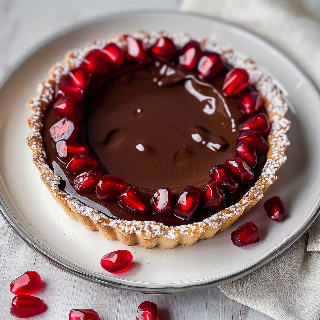 Chocolate Pomegranate Tart