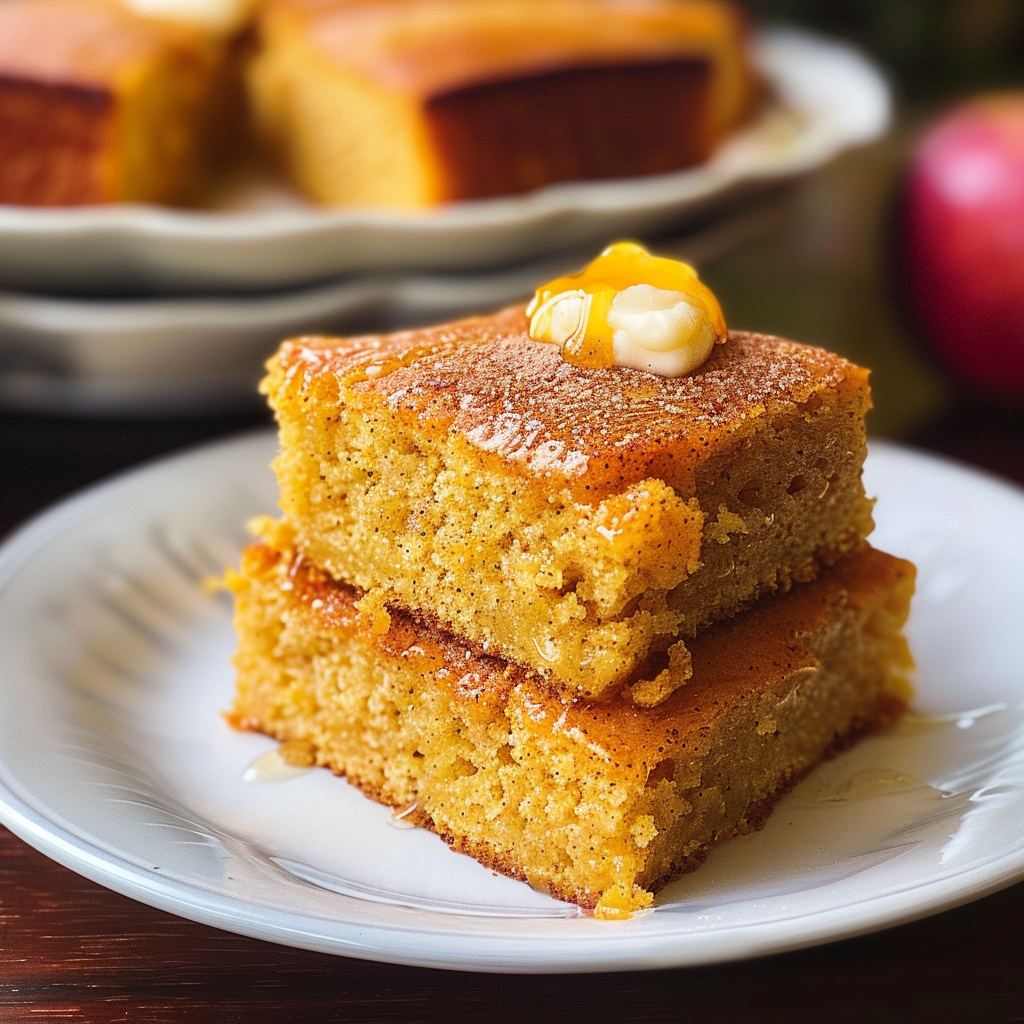Cornbread with Cinnamon Honey Butter