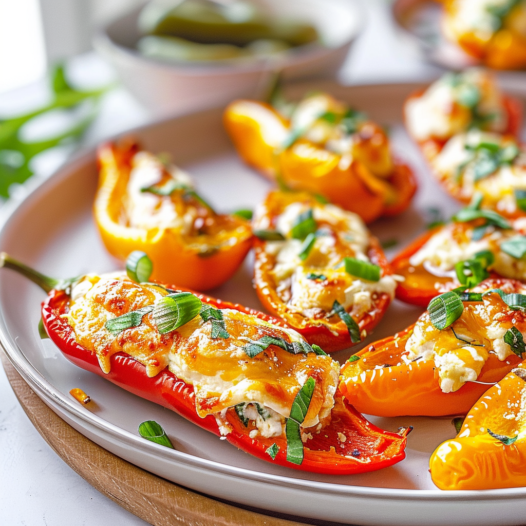 Cream Cheese Stuffed Mini Peppers