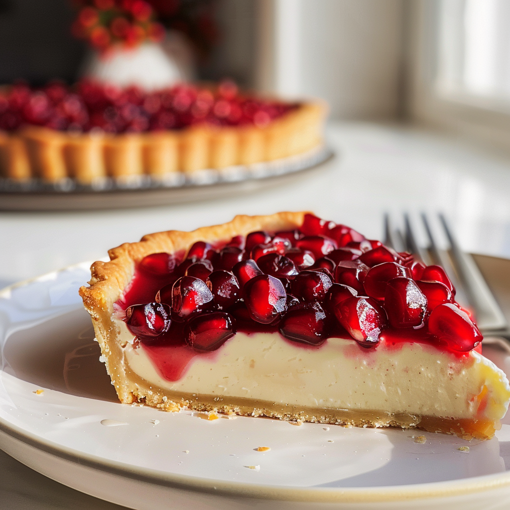 Cream Cheese Tart with Pomegranate