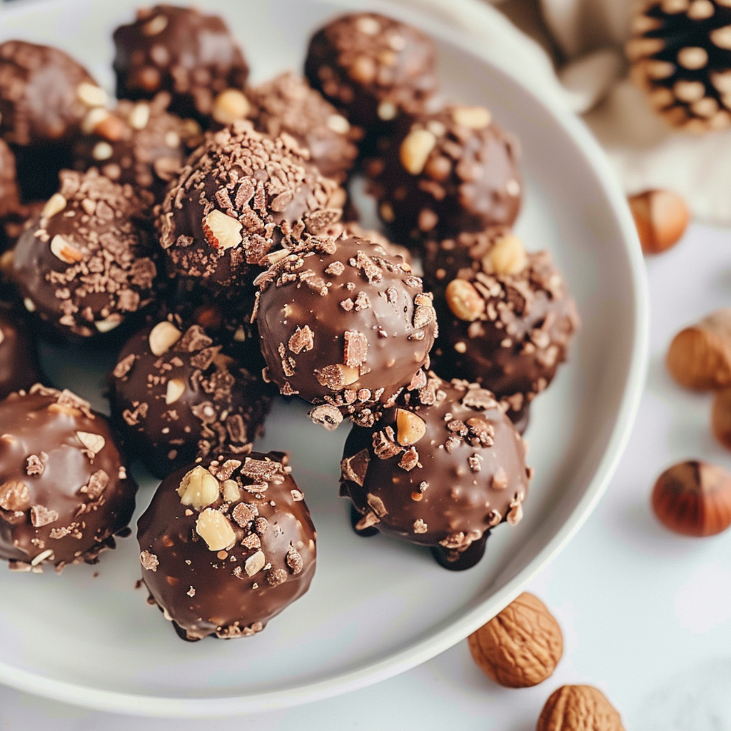 Easy No-Bake Chocolate Hazelnut Truffles