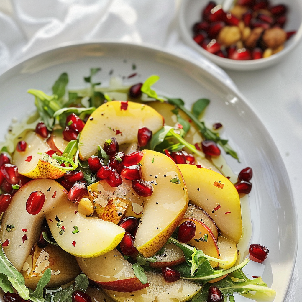 Easy Pear and Pomegranate Salad