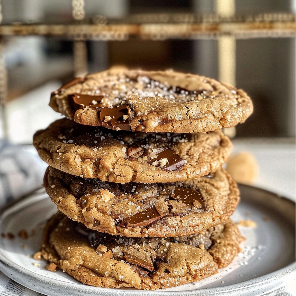 Espresso Brown Butter Toffee Cookies