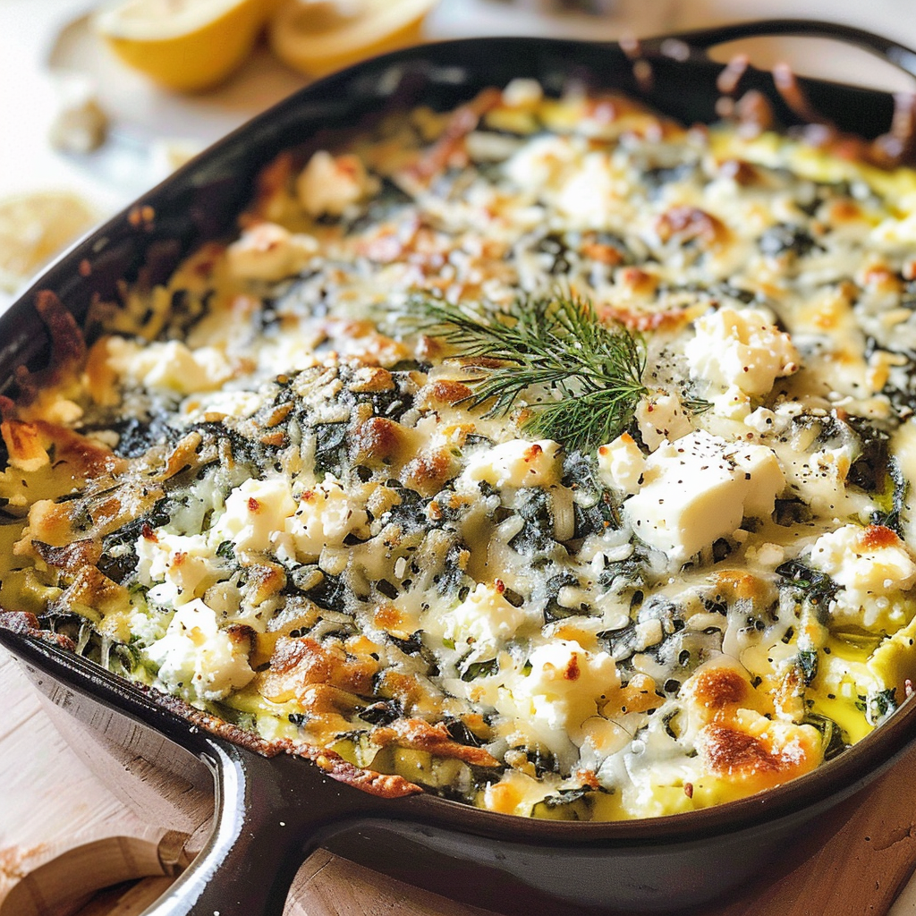 Feta and Spinach Casserole
