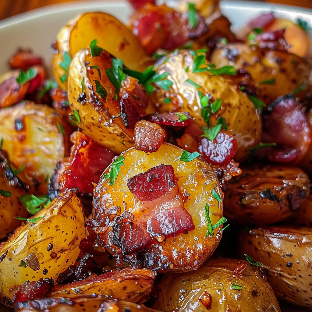 Honey Bacon Roasted Potatoes