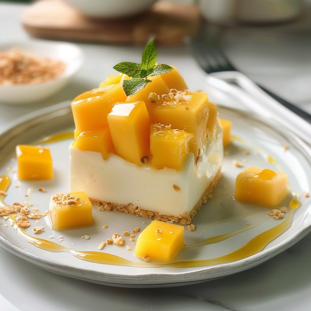 Mango-Dessert mit Joghurt