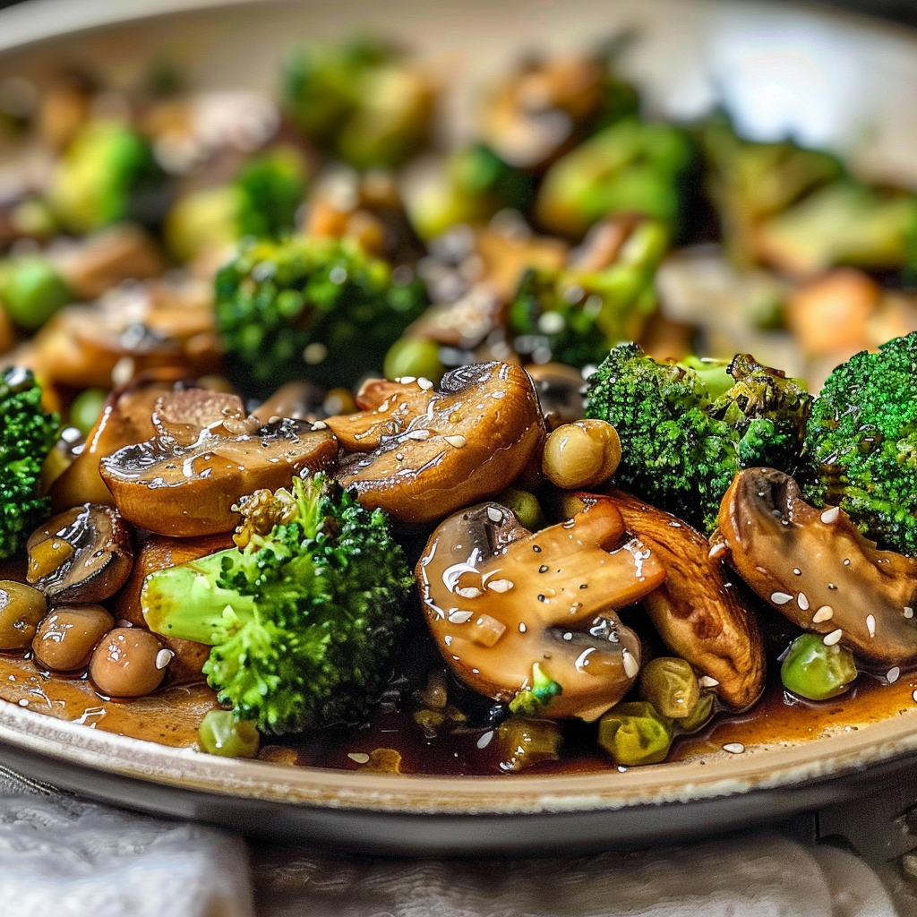 Mushrooms with Broccoli