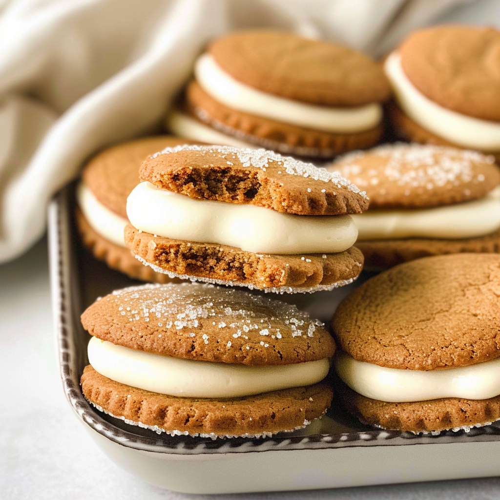 Perfect Holiday Treat: Gingerbread Sandwich Cookies with Lemon Buttercream