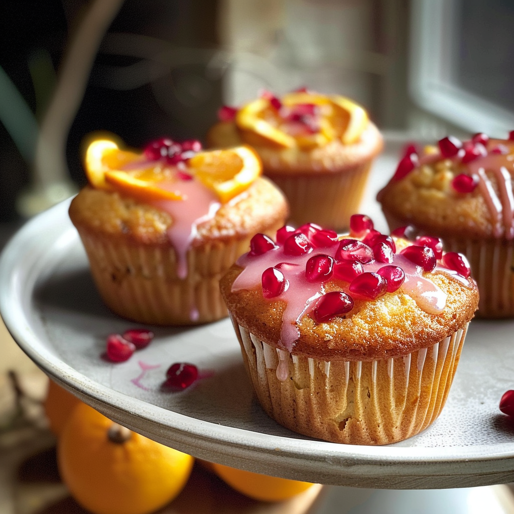 Pomegranate Orange Muffins
