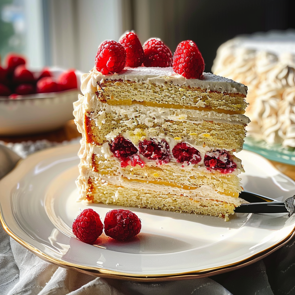 Raspberry Lemon Layer Cake