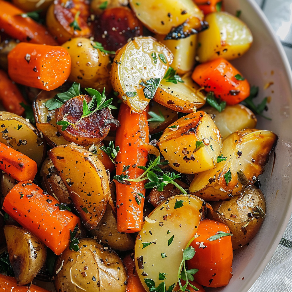 Roasted Vegetables Recipe with Potatoes Recipe Carrots
