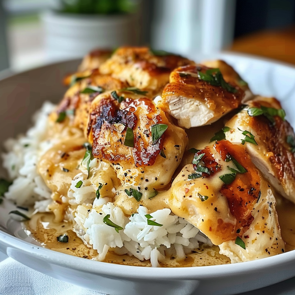 Smothered Chicken and Rice