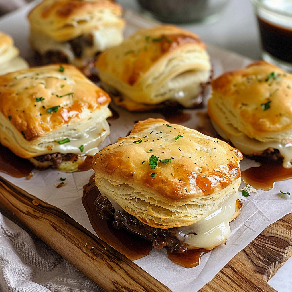 Baked French Dip Biscuits