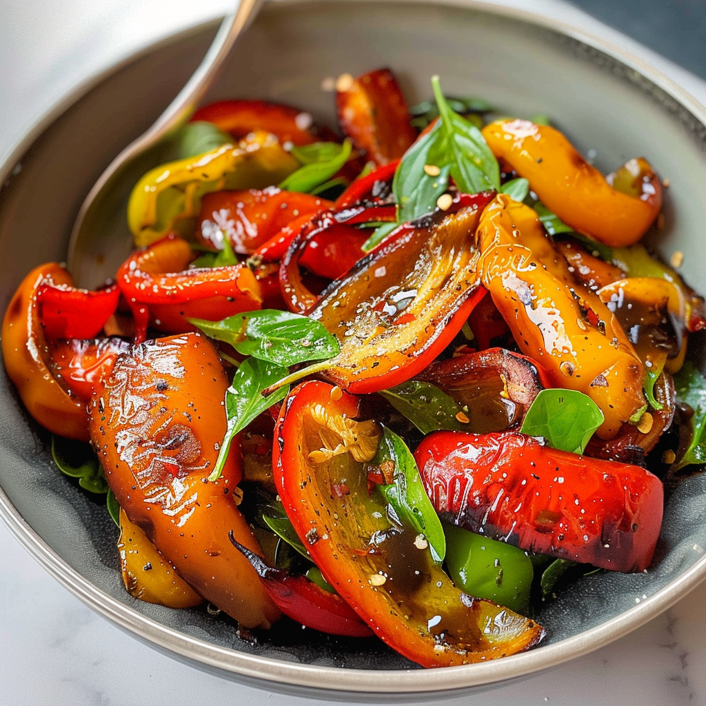 Balsamic-Roasted Peppers