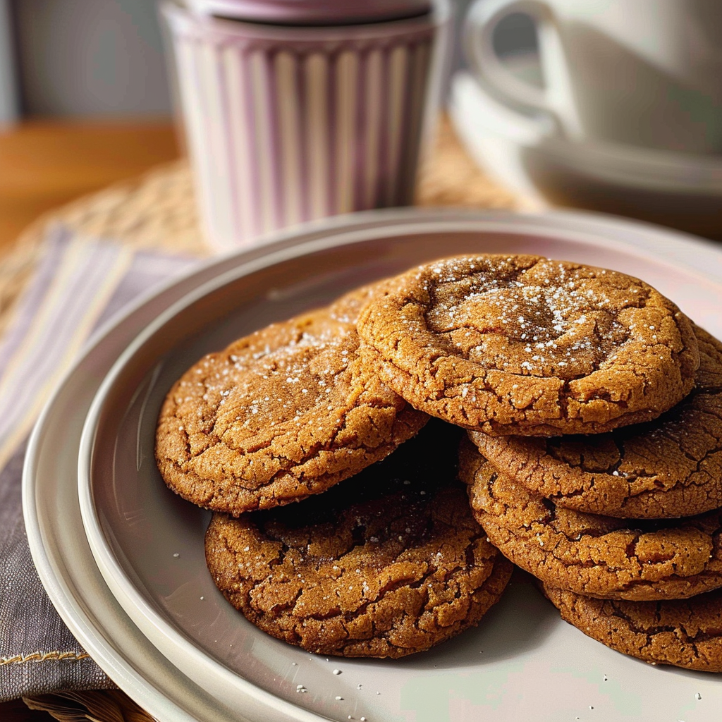 Chewy Gingerbread Latte Cookies