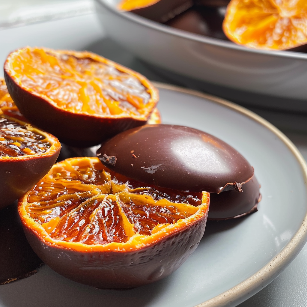Chocolate-Dipped Candied Oranges